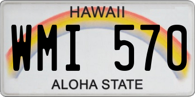 HI license plate WMI570
