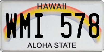 HI license plate WMI578