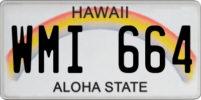 HI license plate WMI664