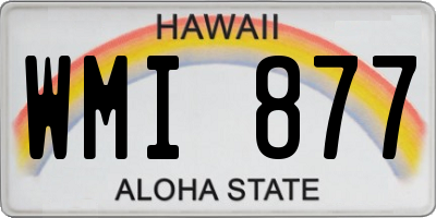 HI license plate WMI877