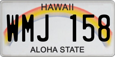 HI license plate WMJ158