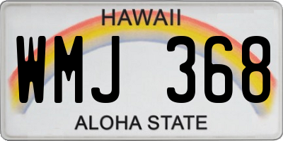 HI license plate WMJ368