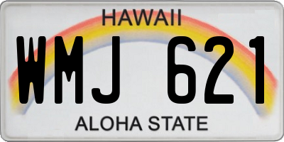 HI license plate WMJ621
