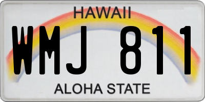 HI license plate WMJ811