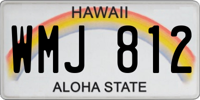 HI license plate WMJ812