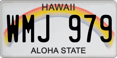 HI license plate WMJ979