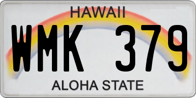 HI license plate WMK379