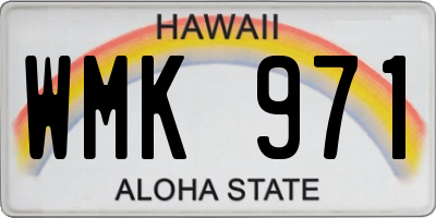HI license plate WMK971