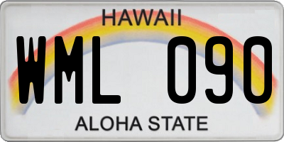 HI license plate WML090