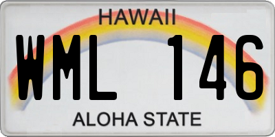 HI license plate WML146