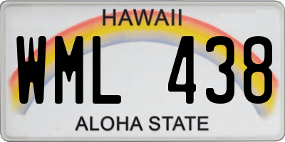 HI license plate WML438