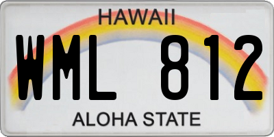 HI license plate WML812