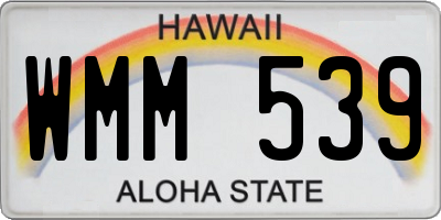 HI license plate WMM539