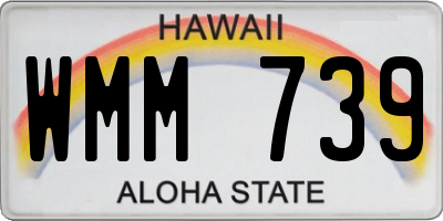HI license plate WMM739