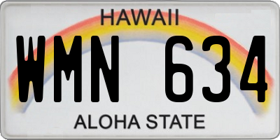 HI license plate WMN634