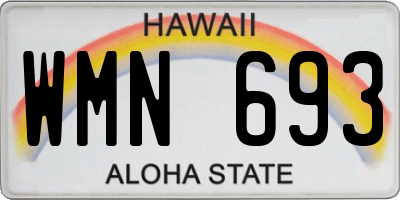 HI license plate WMN693