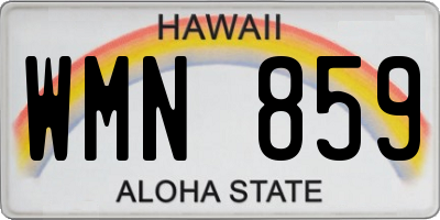 HI license plate WMN859