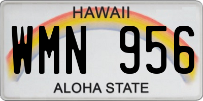 HI license plate WMN956