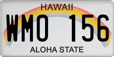 HI license plate WMO156