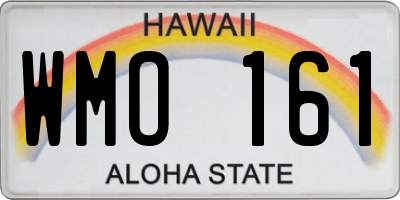 HI license plate WMO161