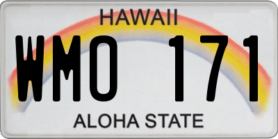 HI license plate WMO171