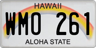 HI license plate WMO261