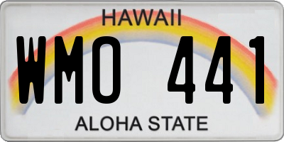 HI license plate WMO441