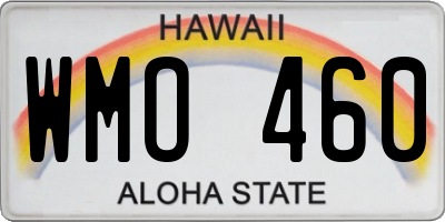 HI license plate WMO460