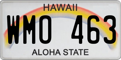 HI license plate WMO463