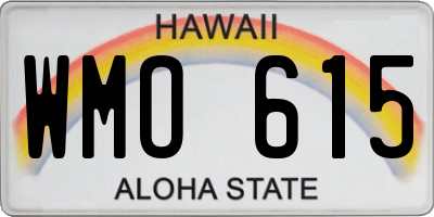 HI license plate WMO615