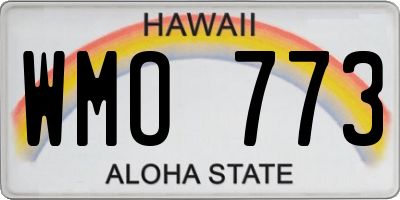 HI license plate WMO773