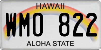 HI license plate WMO822