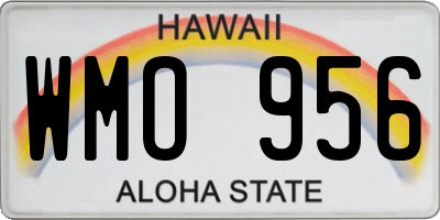HI license plate WMO956