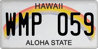 HI license plate WMP059