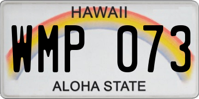 HI license plate WMP073
