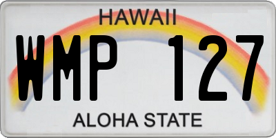 HI license plate WMP127
