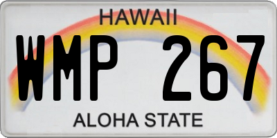 HI license plate WMP267