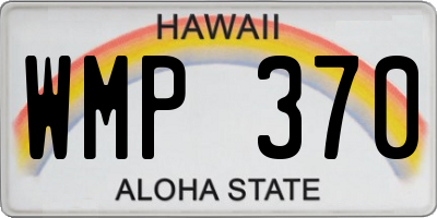 HI license plate WMP370