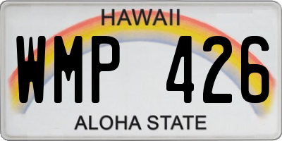 HI license plate WMP426