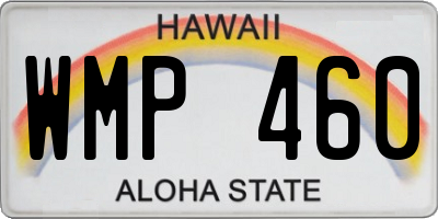 HI license plate WMP460