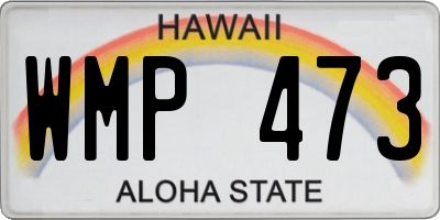 HI license plate WMP473