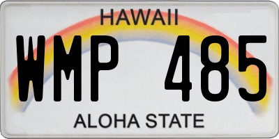 HI license plate WMP485