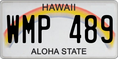 HI license plate WMP489
