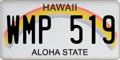 HI license plate WMP519