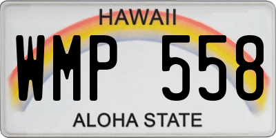 HI license plate WMP558