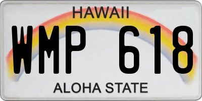 HI license plate WMP618