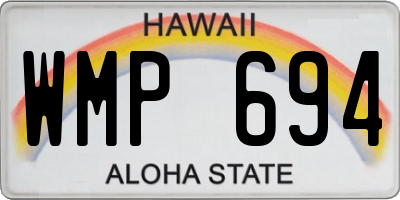 HI license plate WMP694