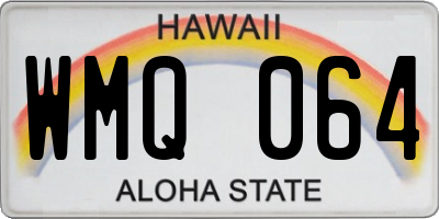 HI license plate WMQ064