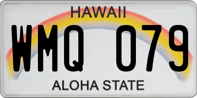 HI license plate WMQ079