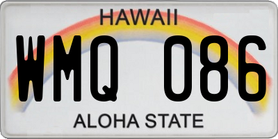 HI license plate WMQ086